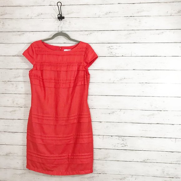 Jessica Simpson Orange Knee Length Sheath Dress - Picture 1 of 5